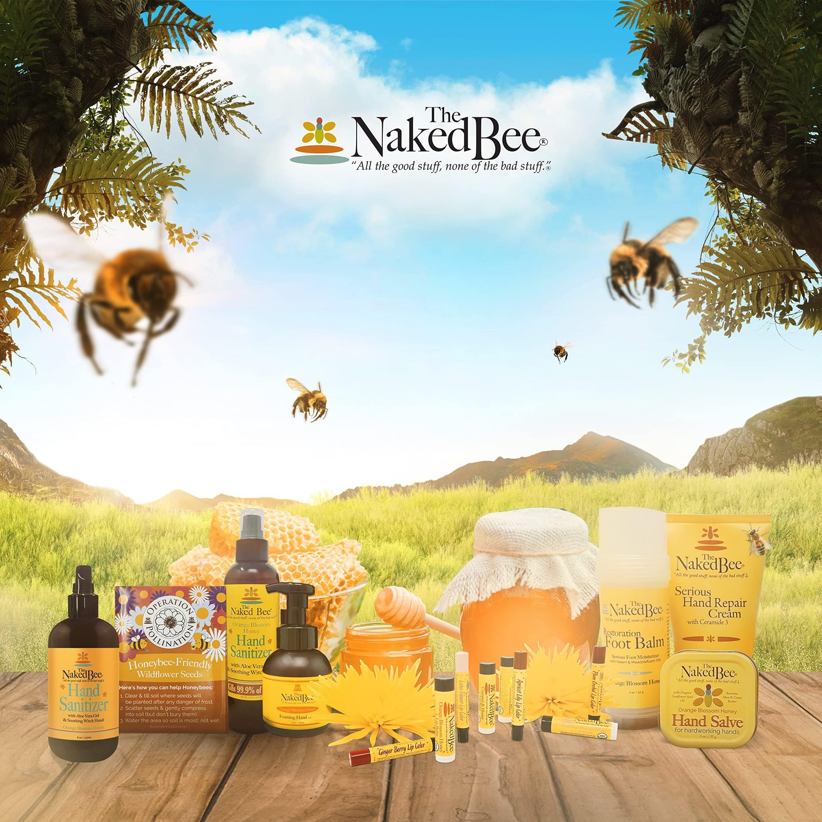 The Naked Bee Oatmeal Honey Triple Milled Soap, 5 Ounce, 6 Pack, Orange