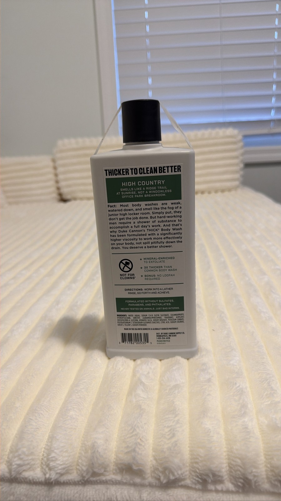 Duke Cannon THICK Body Wash High Country Forest Air Birchwood 18 oz