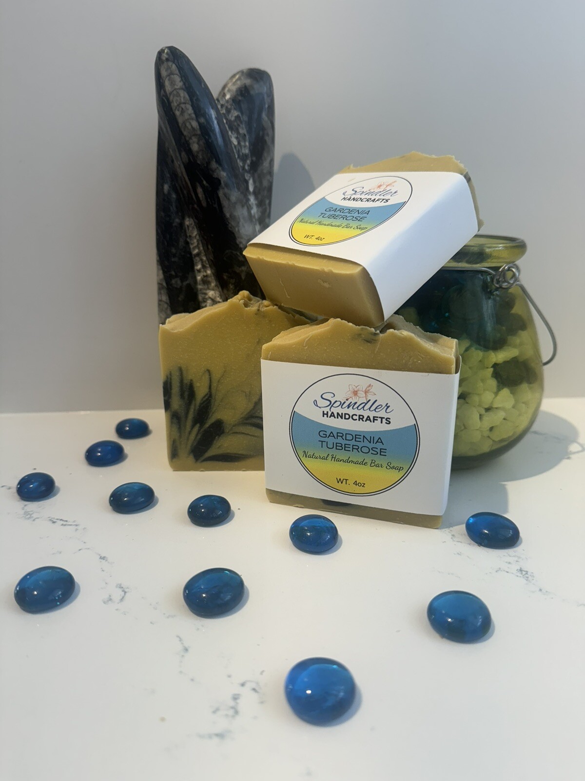 GARDENIA TUBEROSE – Moisturizing Handmade-Homemade Clay Bar Soap, wt. 4oz