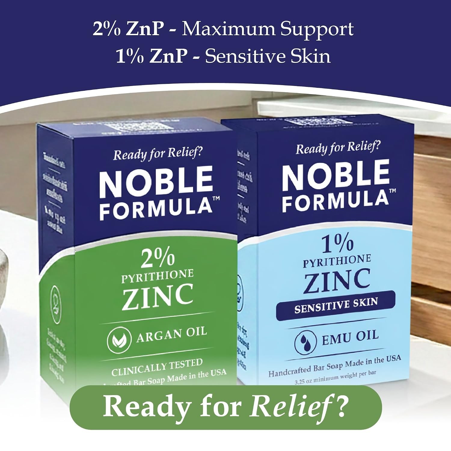Zinc Bar Soap, Olive Oil and Argan Oil 2% Pyrithione Zinc (Znp) for All Skin Typ