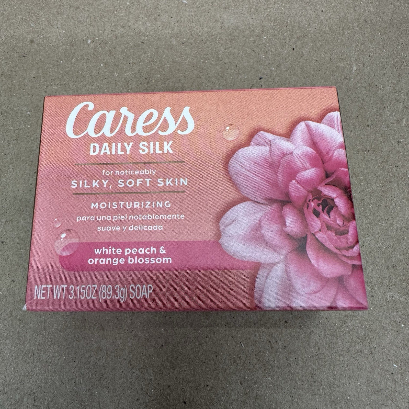 48 PK Caress Daily Silk Soap Bars White Peach & Orange Blossom 3.15 oz