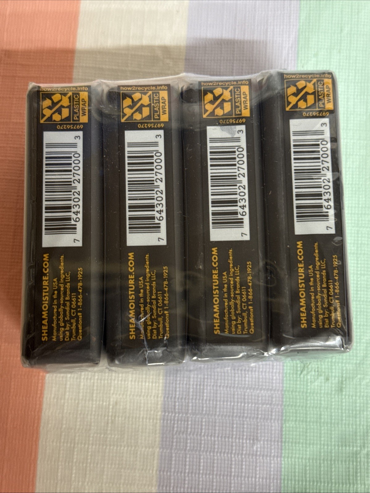 LOT (4) SHEA MOISTURE AFRICAN BLACK SOAP BLEMISH-PRONE FACE & BODY SOAP 3.5 OZ