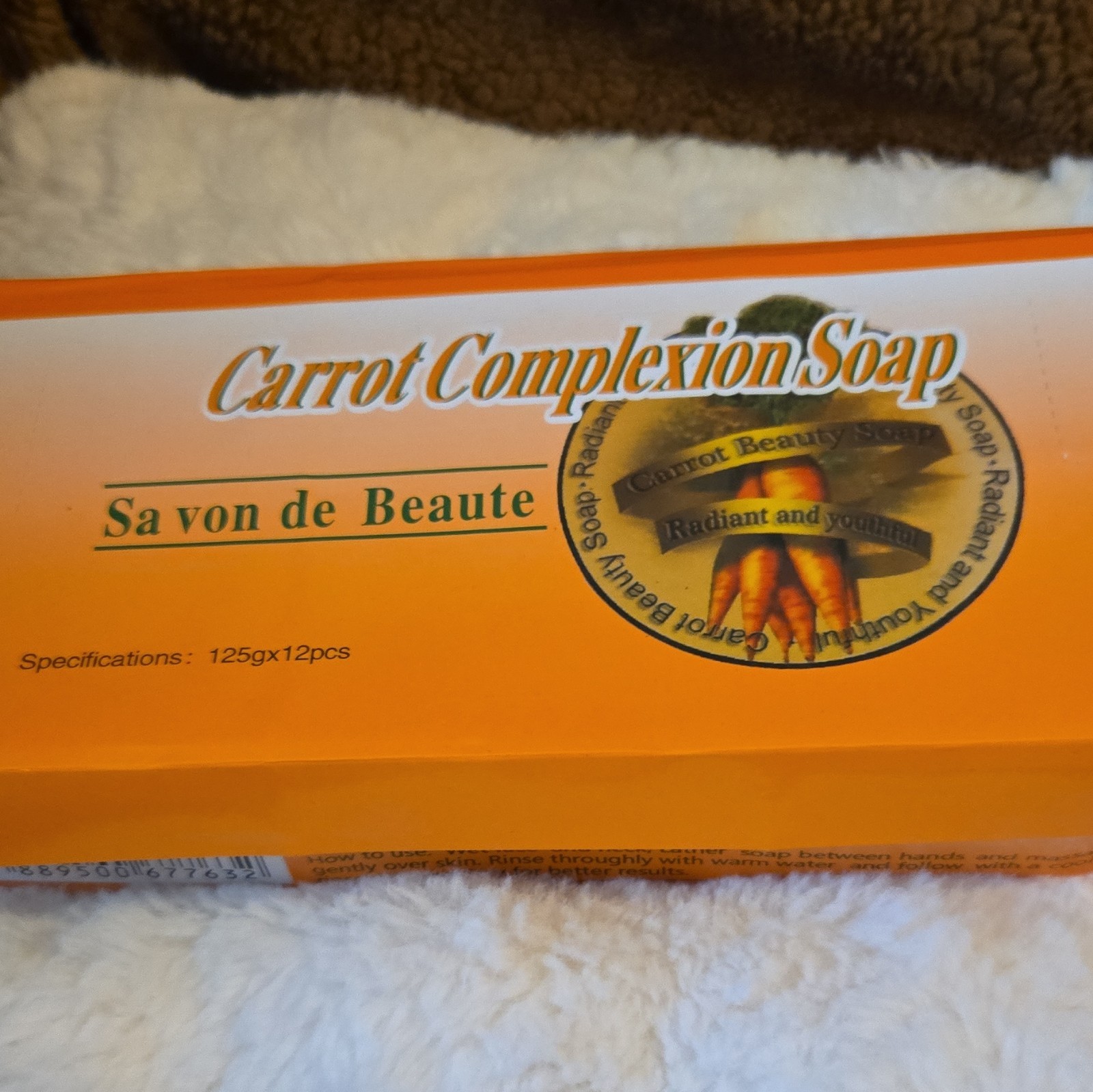 CountrySide Carrot Complexion Beauty Bar Soap with Carrot Oil Orange 125g
