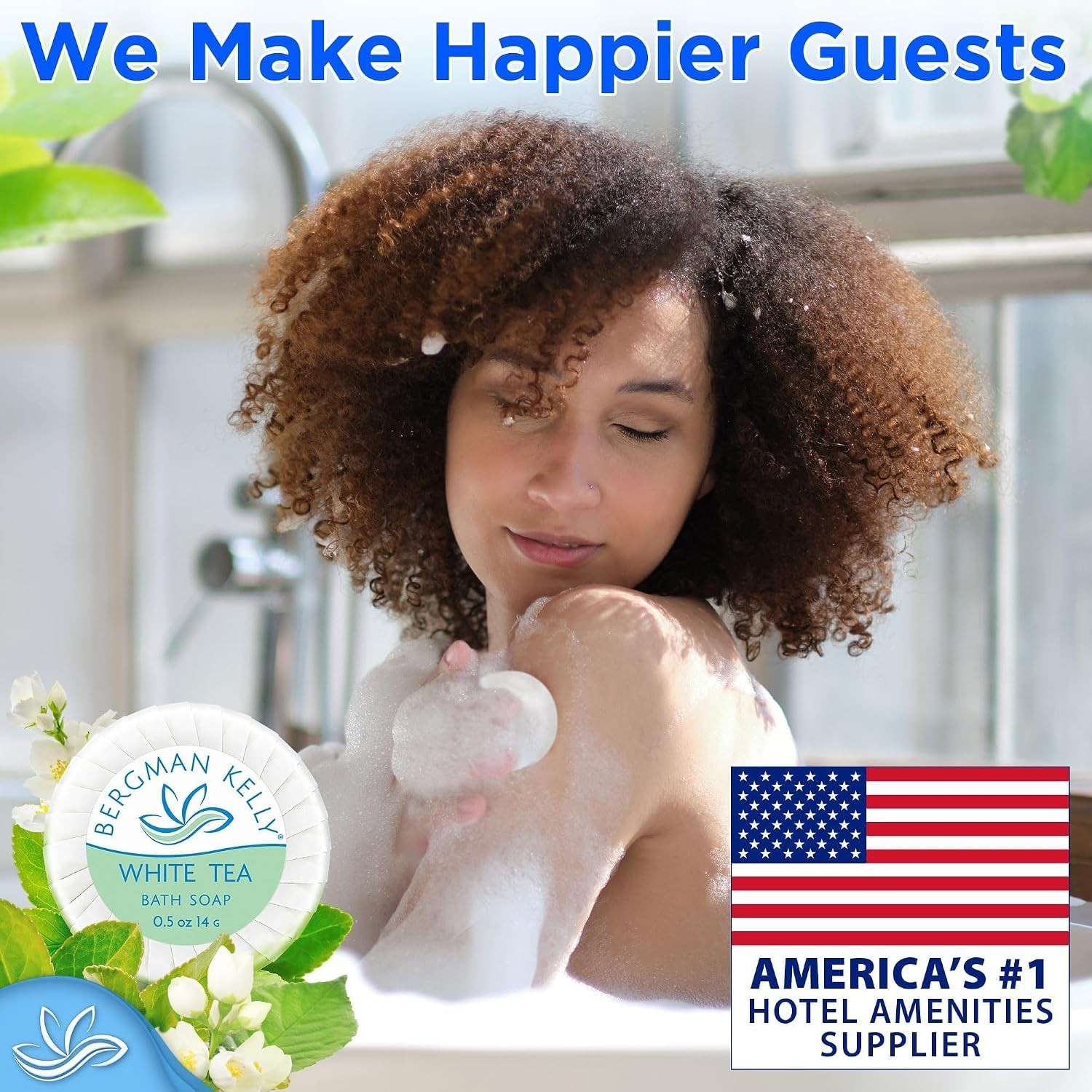 Hotel Soap Bars – White Tea, 0.5 oz, 100 PK – Travel Size Luxury Bulk Ameniti…