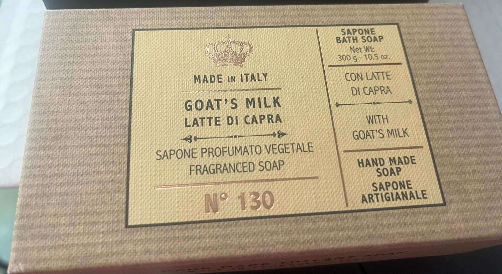 MARIO FISSI GOAT’S MILK BATH SOAP(3PIECES)HAND MADE 10.5OZ MADE IN ITALY