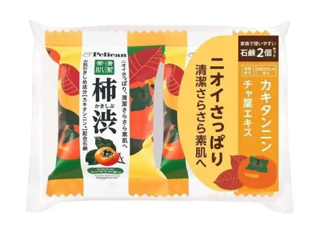 Pelican persimmon Astringent Family soap 80 g x 4 【4 pcs Set】