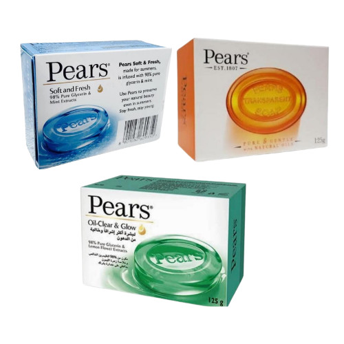 Pears Pure & Gentle Care Transparent Bar Soap [Original, Blue or Green]
