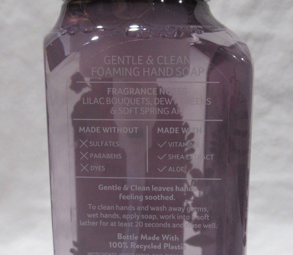 Bath & Body Works Gentle & Clean Foaming Hand Soap Set Lot of 2 FRESH CUT LILACS