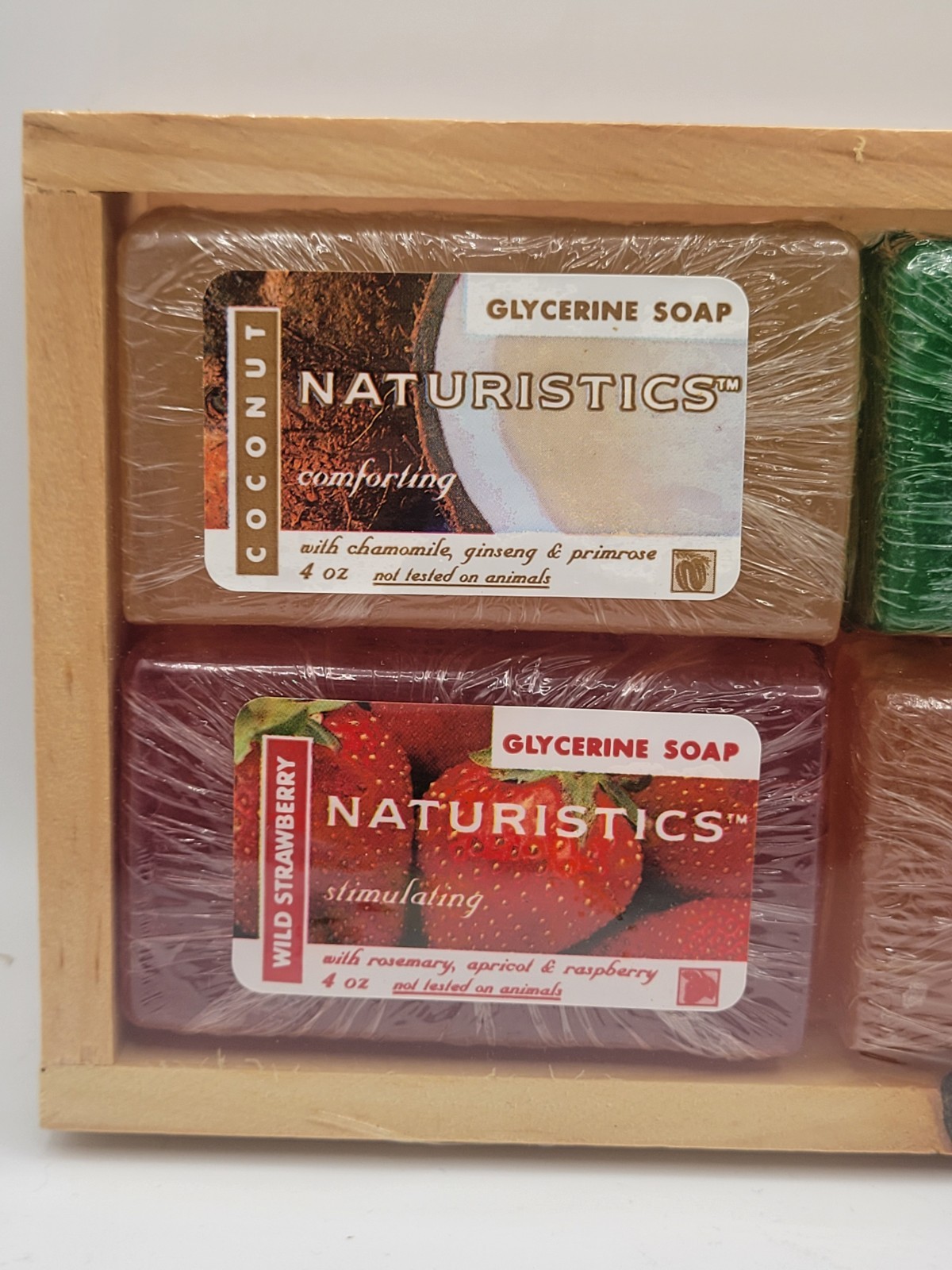 Vintage Naturistics Glycerine Bar Soap Set Coconut Wild Strawberry Lime Melon