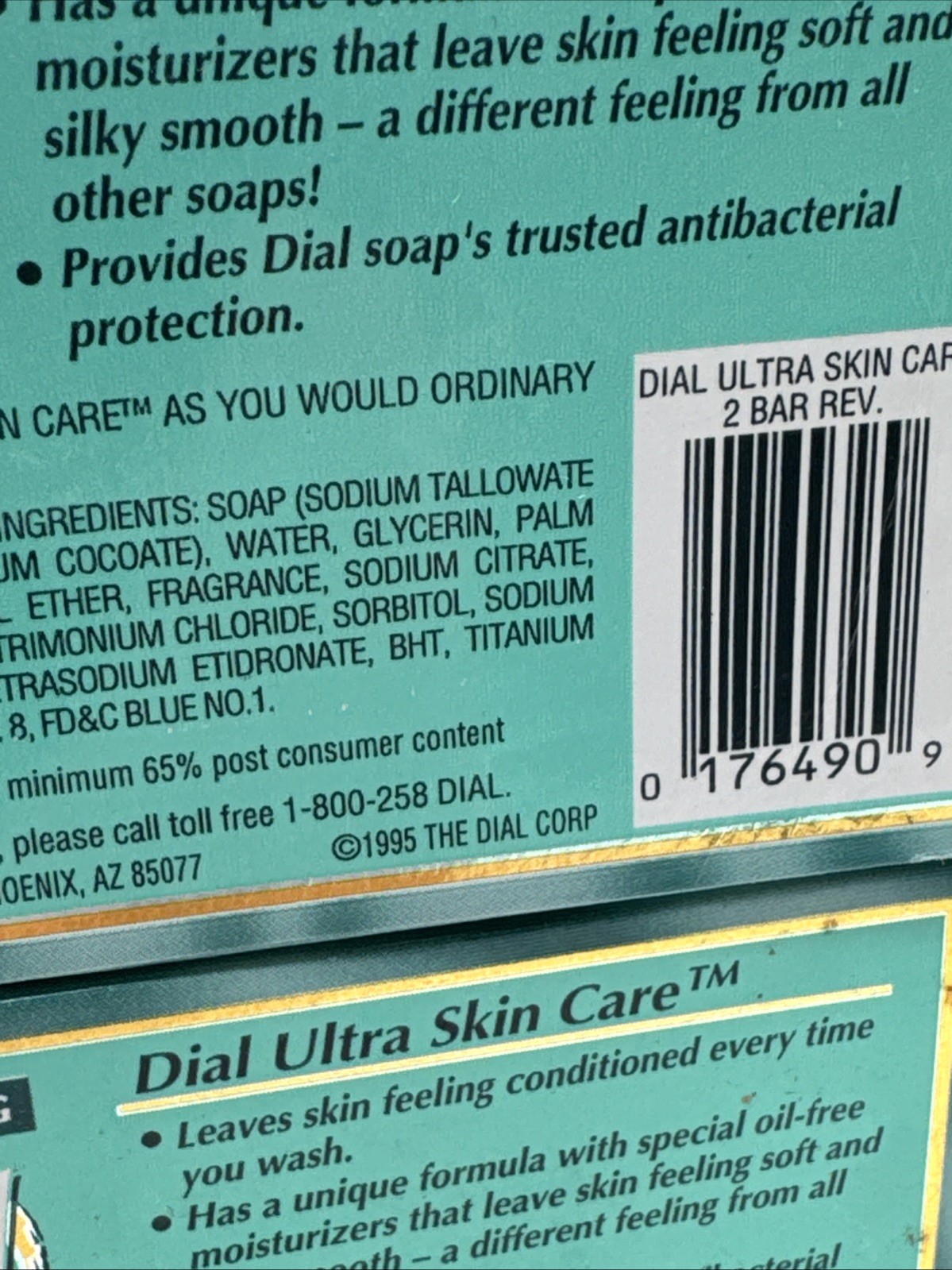 Lot Of 4 Vintage 1995 Dial Ultra Skin Care Bar Soaps – 2 Packs Antibacterial