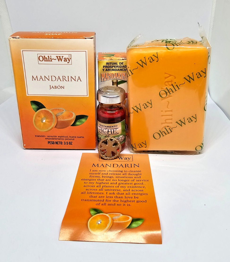 MANDARINA JABON Y EXTRACTO ATRAE BUENA SUERTE FORTUNA DINERO PROSPERIDAD