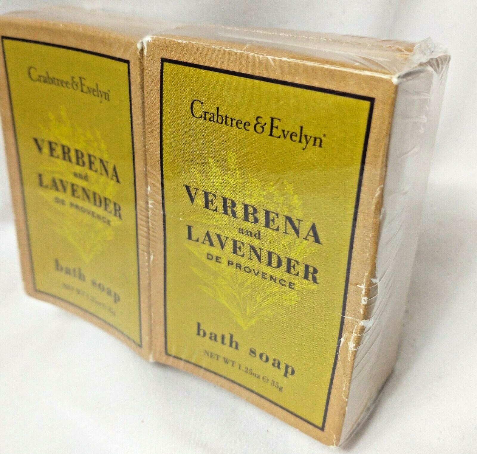4 Crabtree & Evelyn Verbena and Lavender Bath Soap Bar 1.25 oz /35g ea