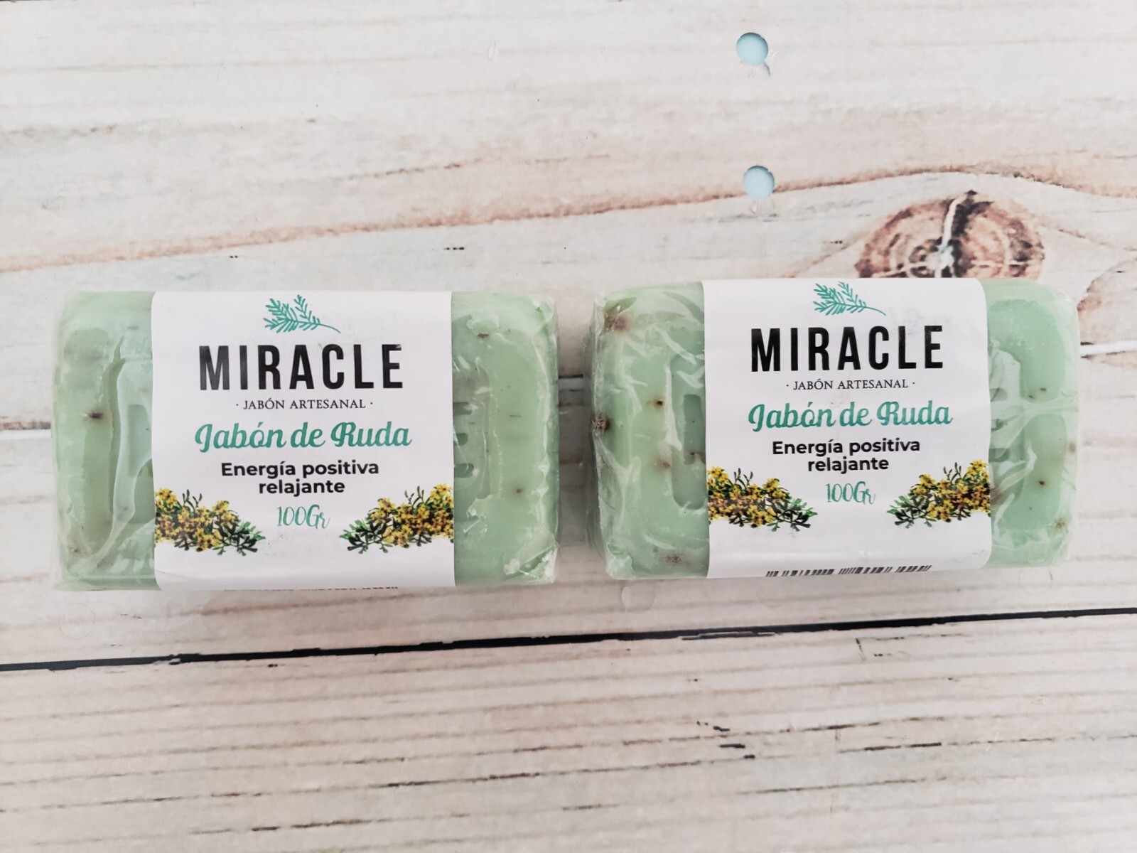 Jabon de Ruda – Jabon Artesanal – Energia Positiva Relajante 100gr. 2 Pack- Soap