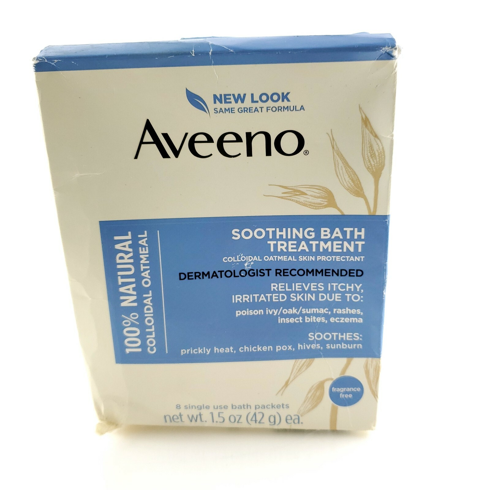 Aveeno Soothing Bath Treatment Oatmeal Skin Protectant 100% Natural USA Seller