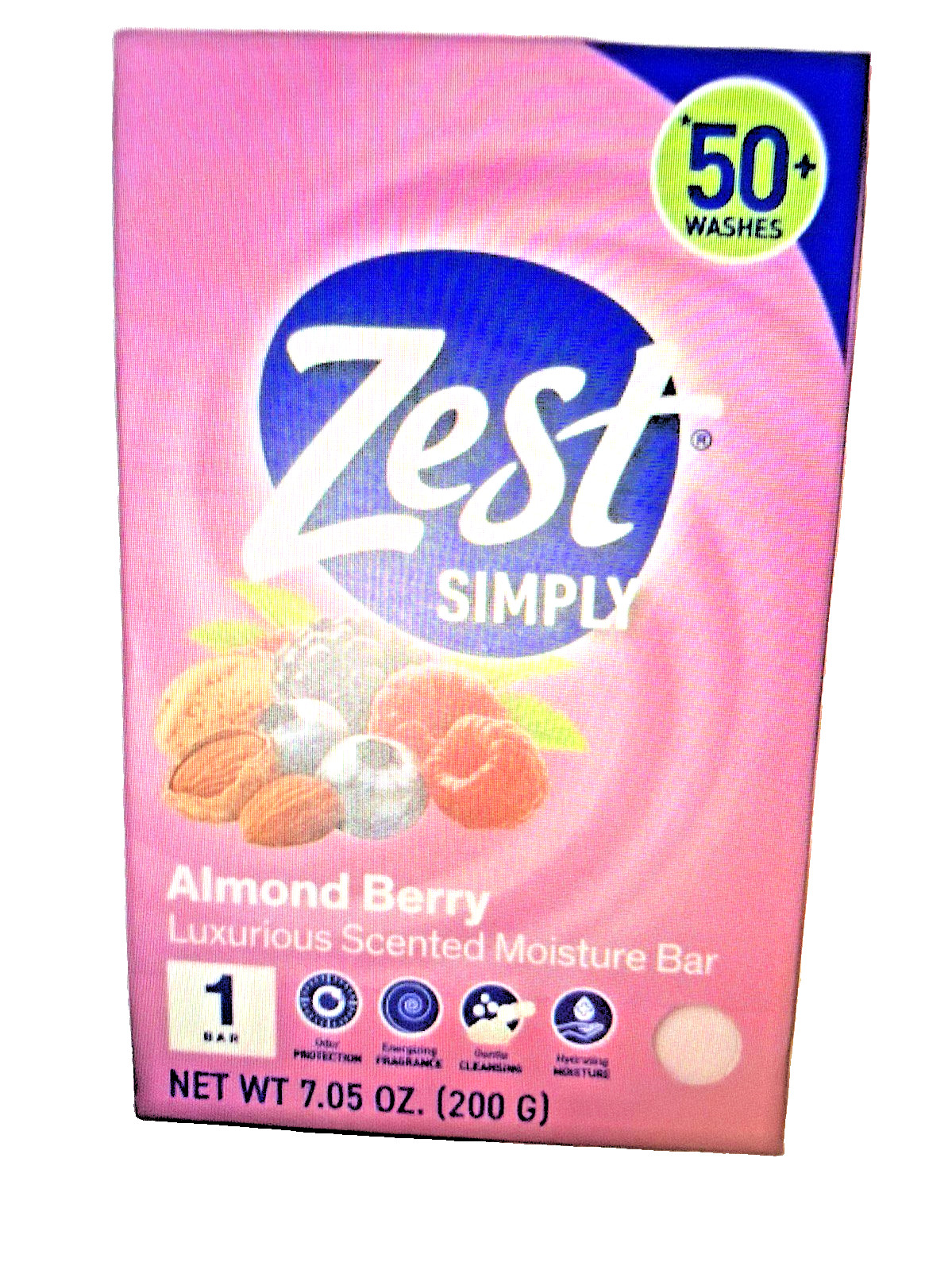 12 Zest Simply Almond Berry Luxurious Scented Moisturizing Bar Soap 7.05 oz 12