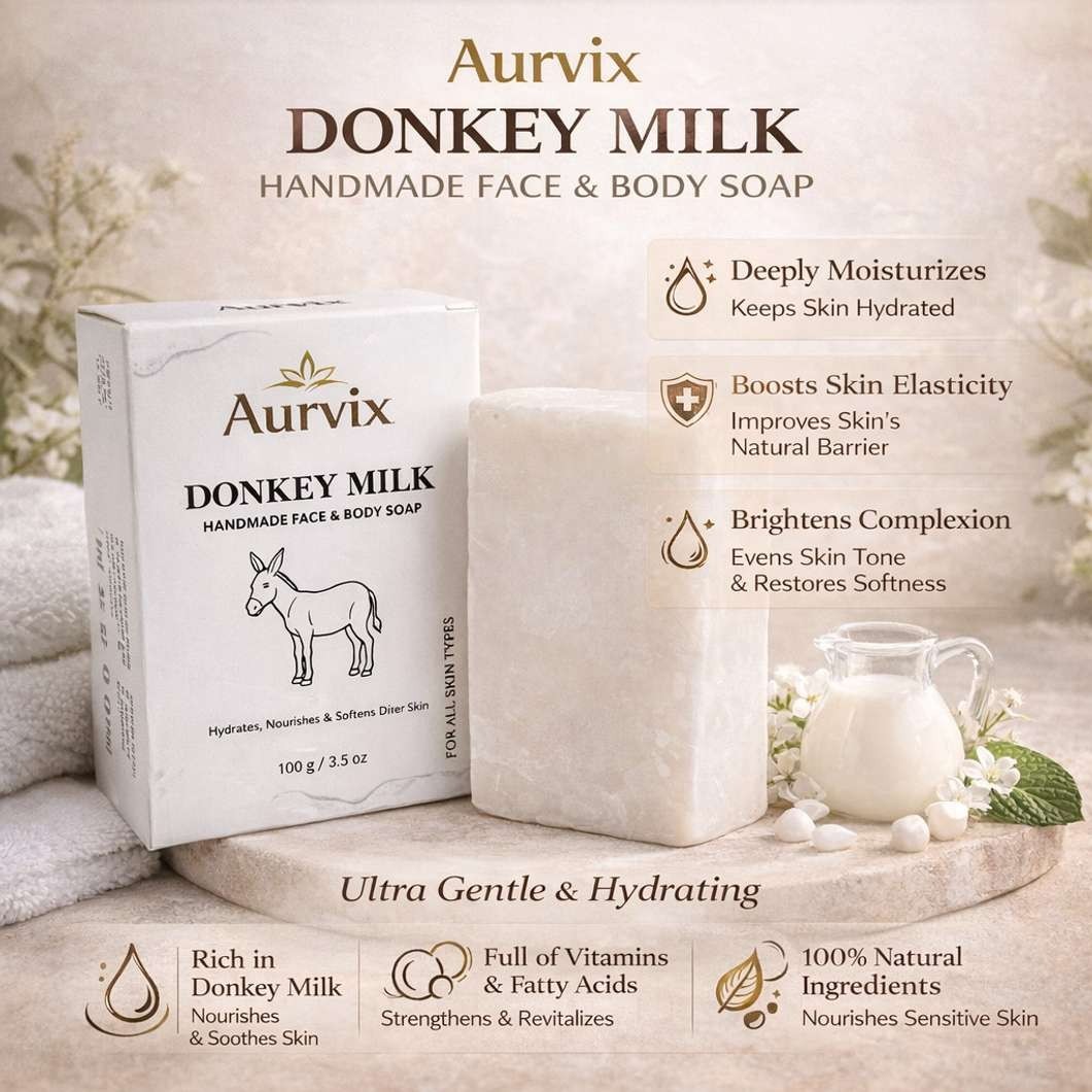 Donkey Milk Soap Handmade Face & Body Moisturizing Bar 3x100g Natural Skin Care
