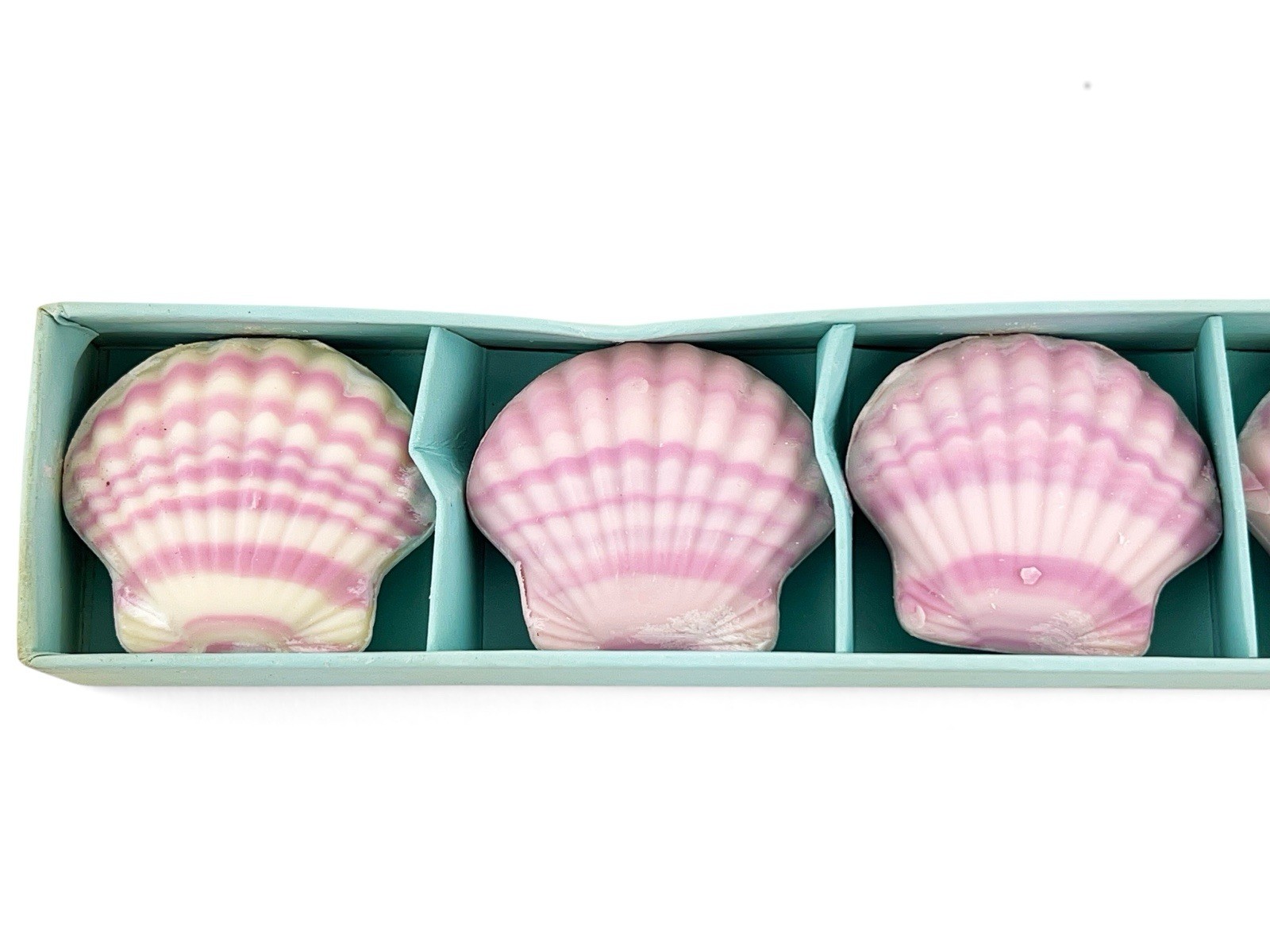 Vtg Sea Shell Soap By Ben Rickert Purple Beach Bathroom Decor Box