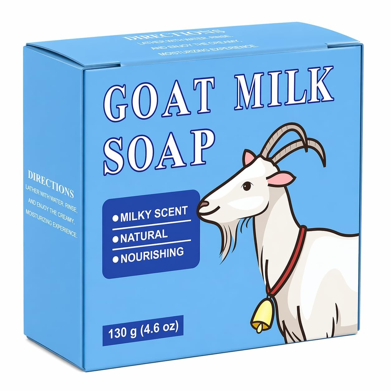 Natural Goat Milk Soap Bar Nourishing Milky Scent Skin Moisturizing Handmade130g