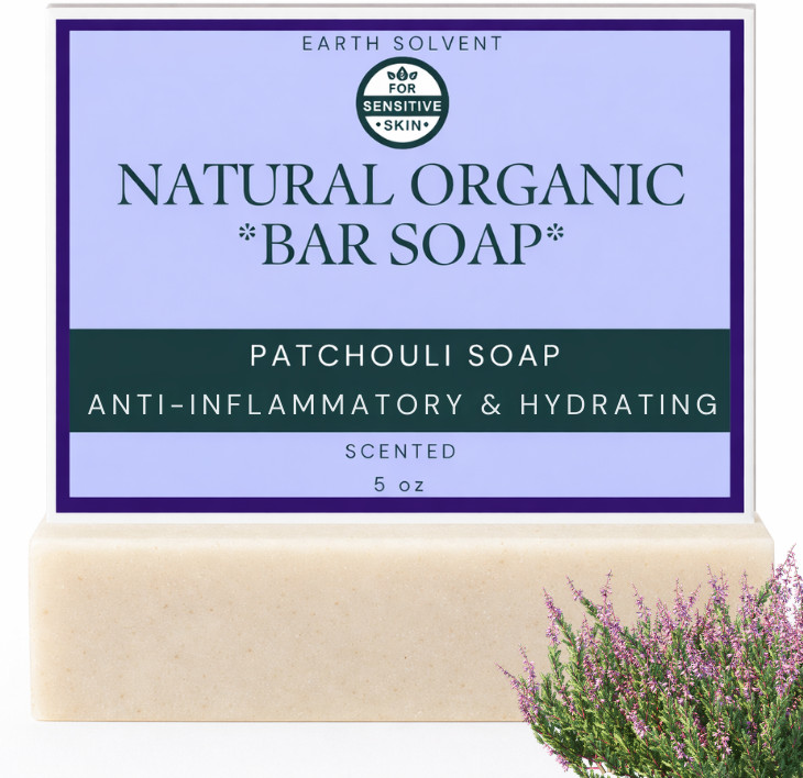 Patchouli Soap Bar 5oz Natural Cold Process Anti-Inflammatory Hydrating Handmade