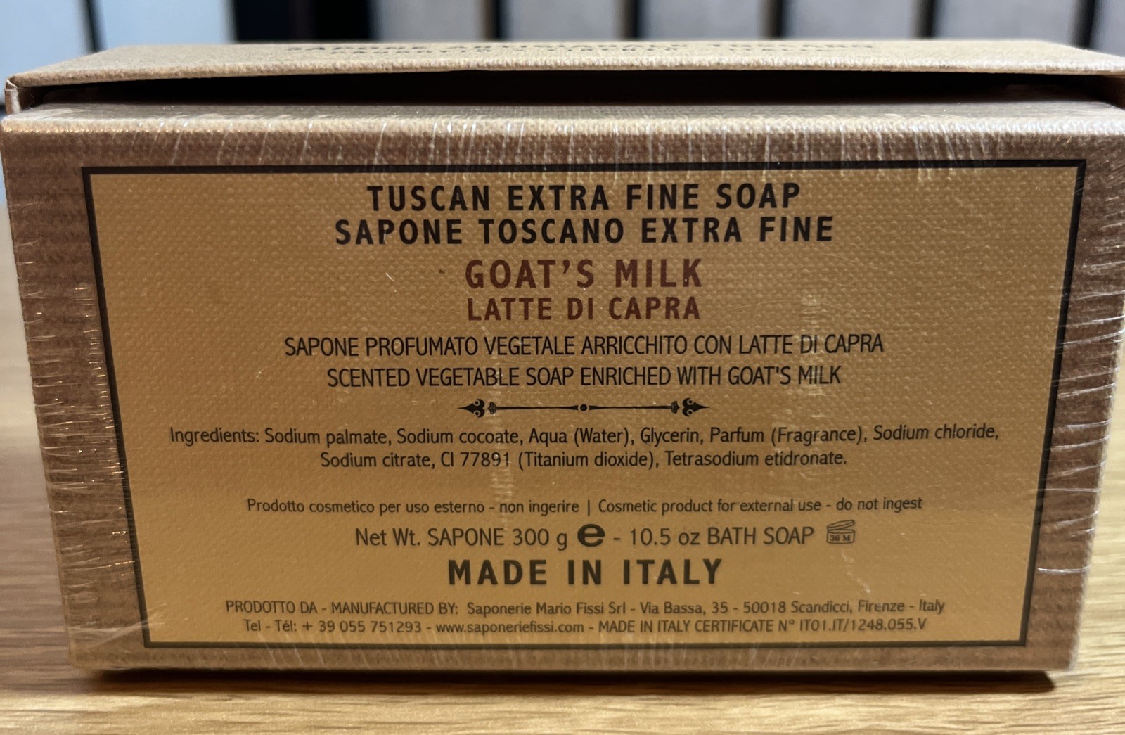 Sapone Profumato Vegetable Fragranced Soap Hand Made in Italy Goat’s Milk