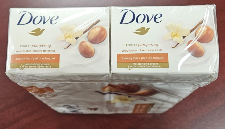 Dove Shea Butter & Warm Vanilla Beauty Soap Bar 1/4 Moisturizing Cream 16 x 4oz