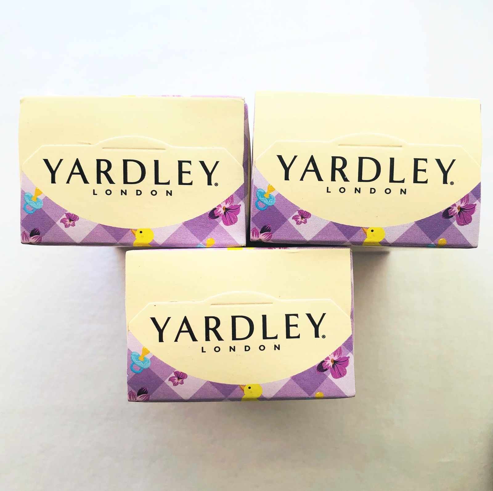 3 Yardley London Lavender Joy Soap Nourishing Baby Bars 4 oz