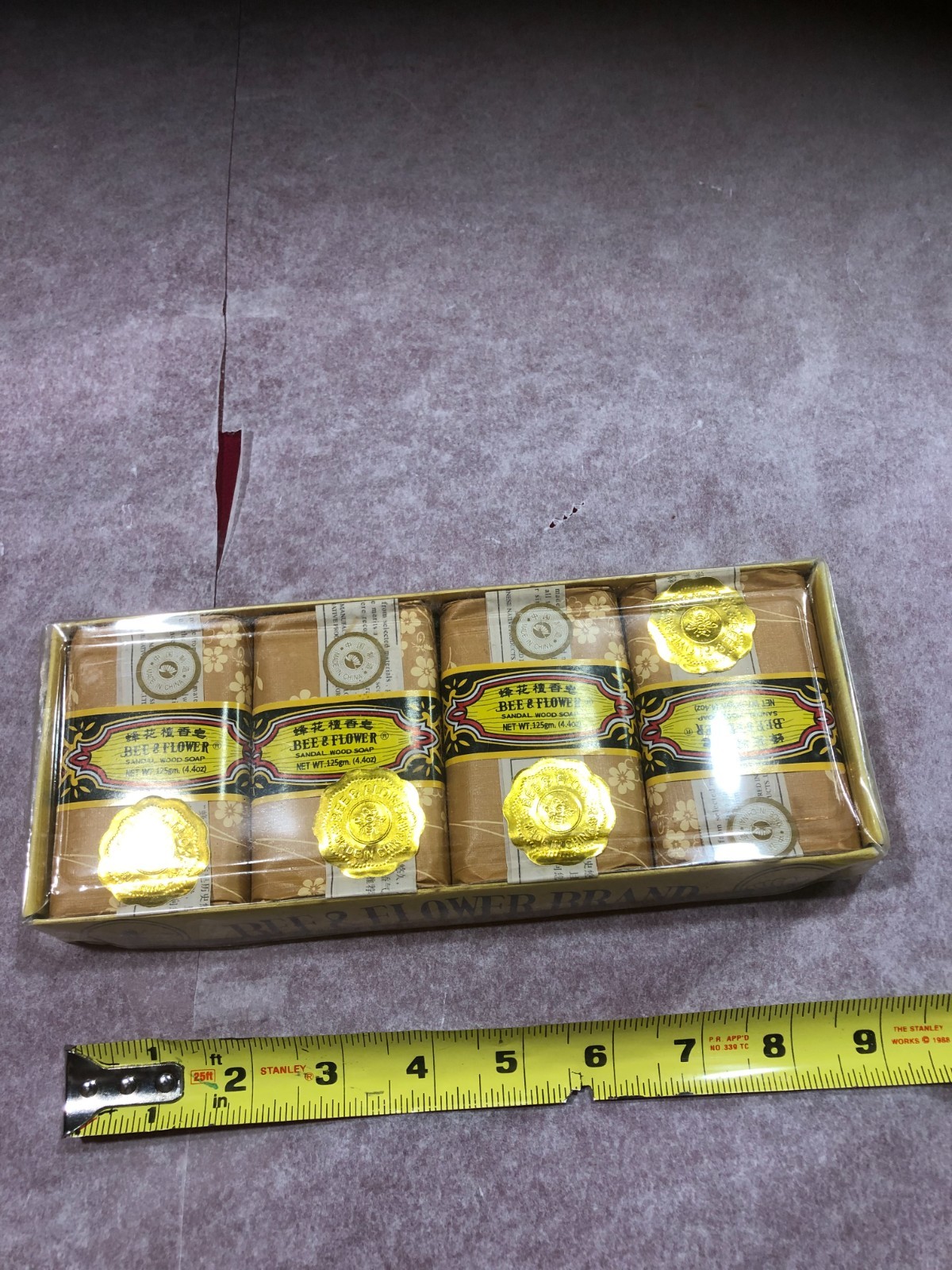 Bee & Flower Soaps Sandal Wood Bar Soap 4 x 4.4 Oz large size