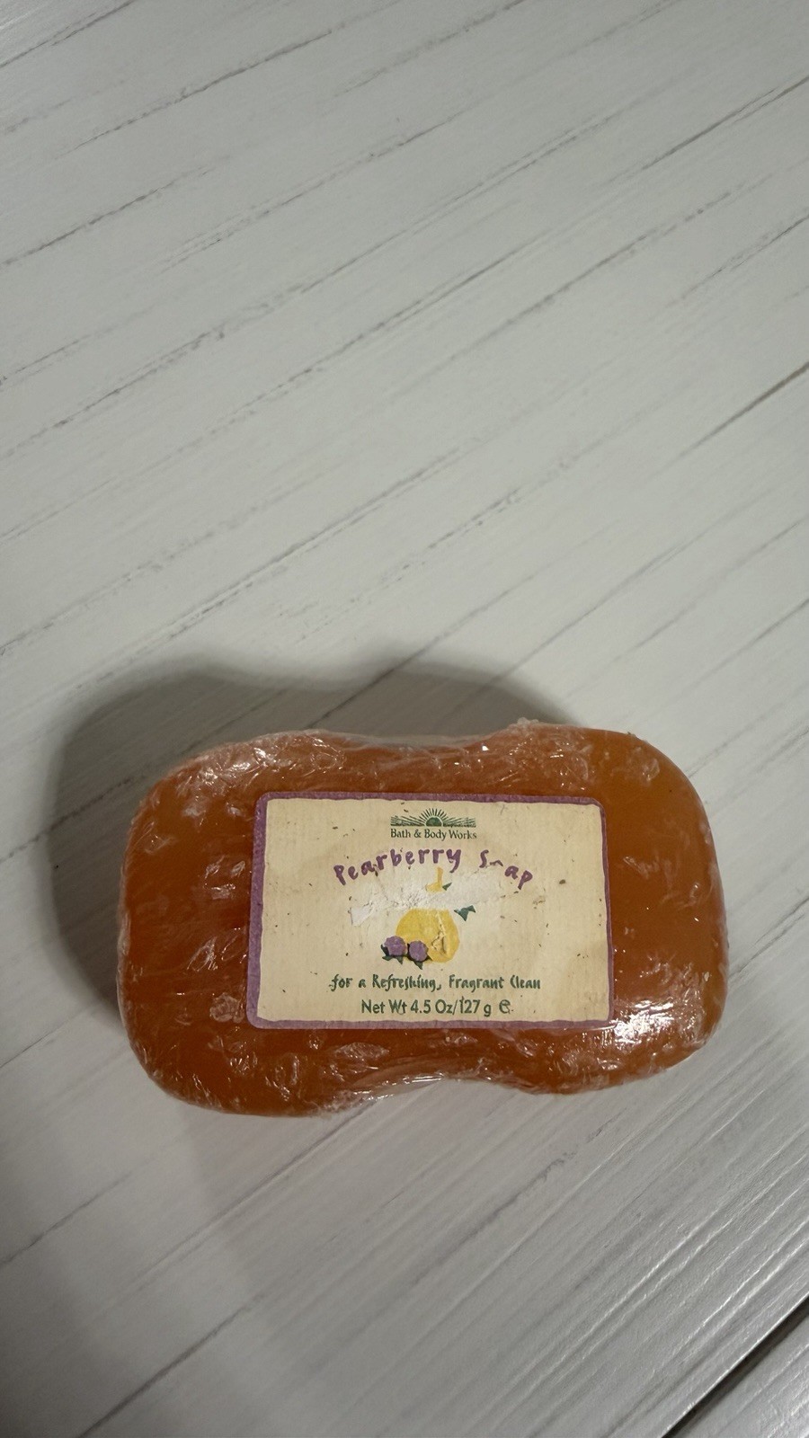 Bath and Body Works Vintage Pearberry Soap 4.5oz New Sealed Rare Retired