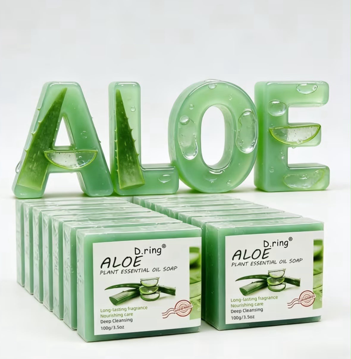 Aloe Vera Bar soap cleansing Face Body Dark spots 3pcs