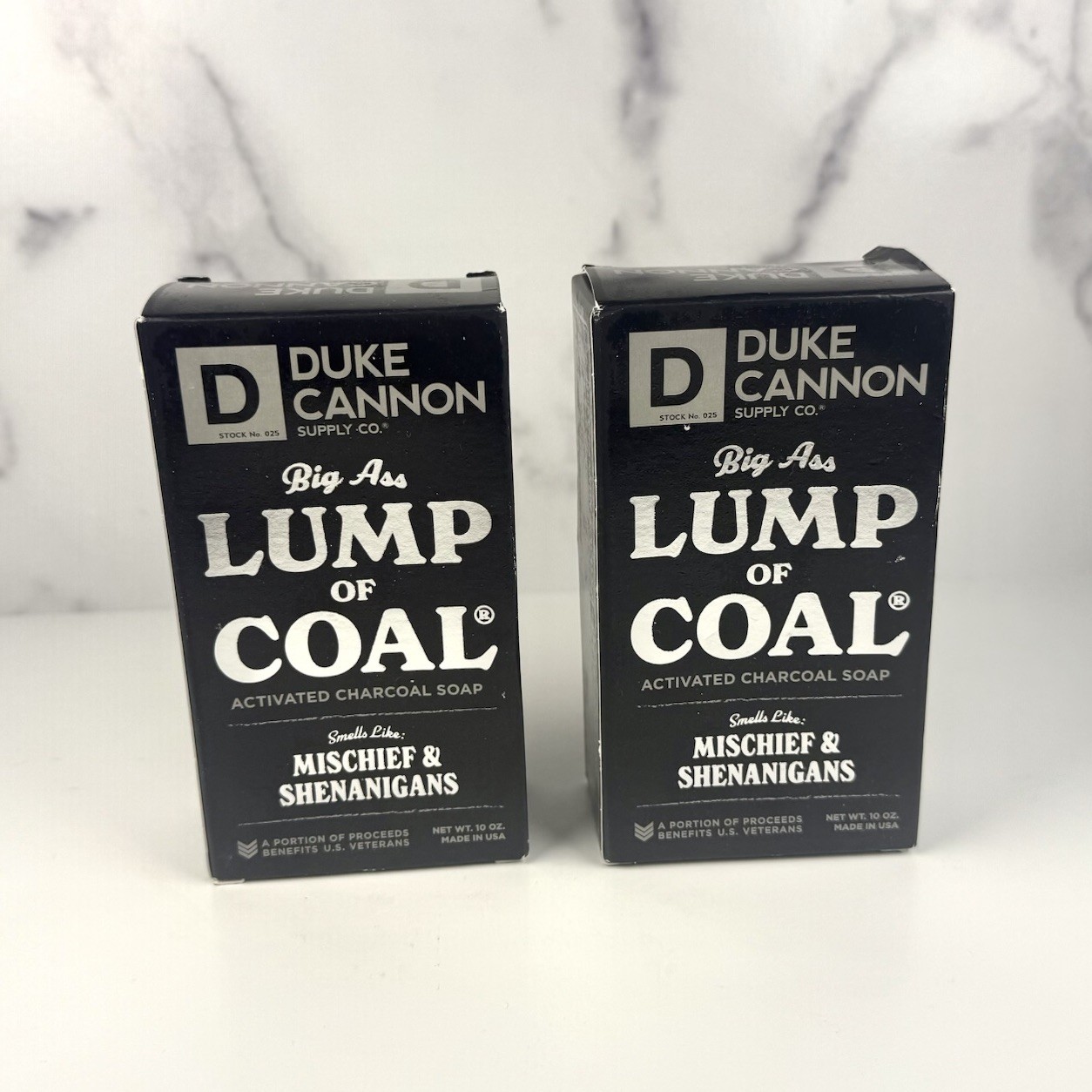 Duke Cannon Big Ass Lump Of Coal Charcoal Soap – Lot Of 2 – 10oz Each