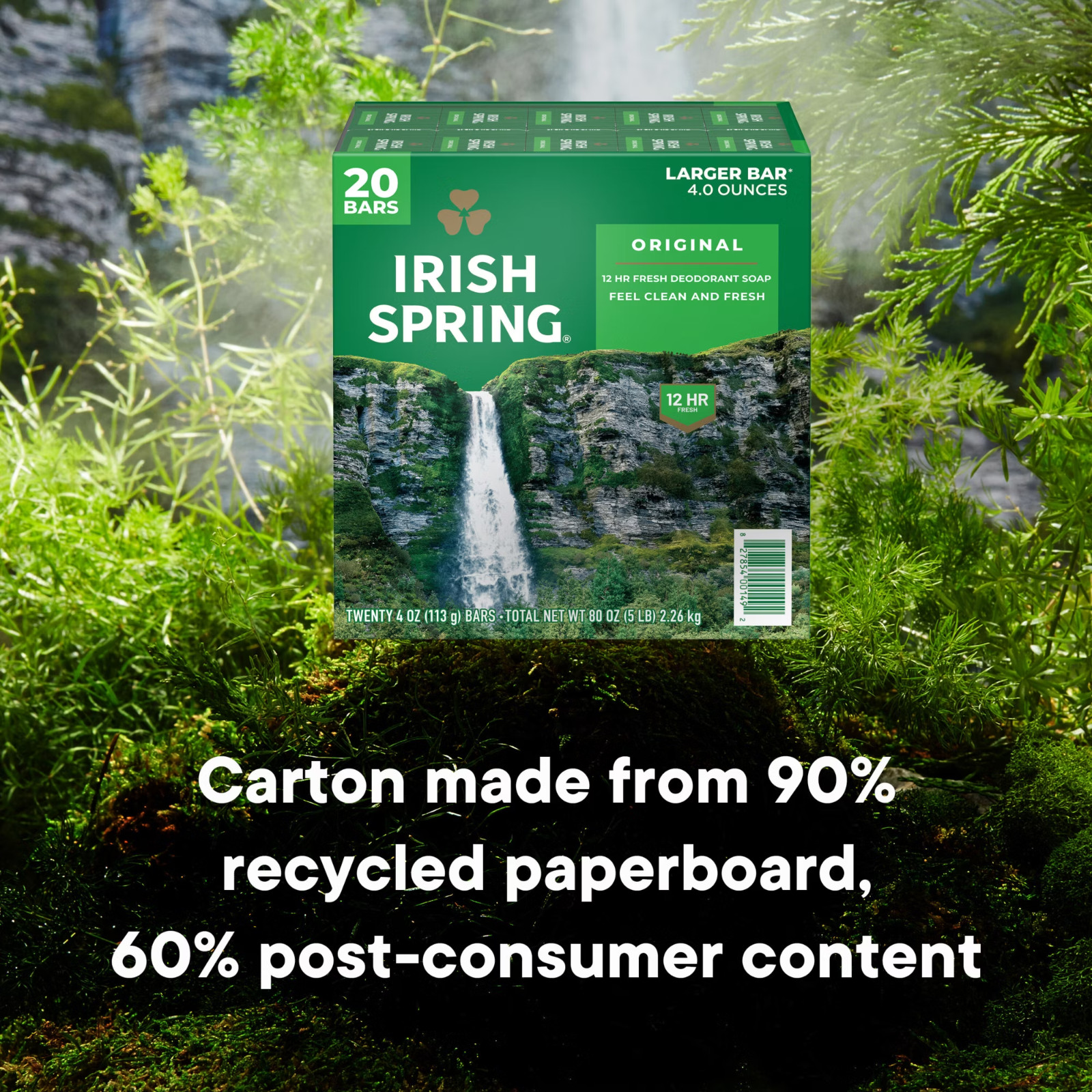 Irish Spring Original Clean Bar Soap for Men, 20 ct./4 oz. NO SHIP TO CA