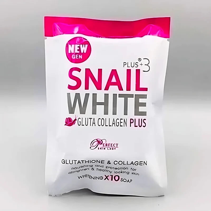 Perfect Skin Lady Snail White Gluta Collagen Plus Body Whitening Bar Soap 80g 6x