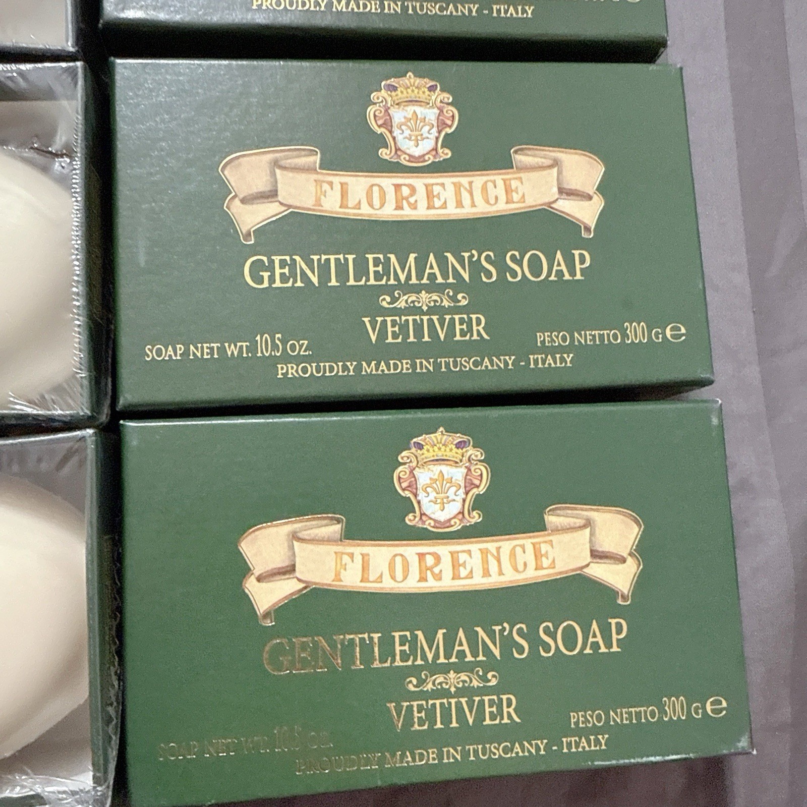 3 Box SAPONIFICIO ARGIANALE FIORENTINO MEN BAR Soap 10.5oz Italy VETIVER