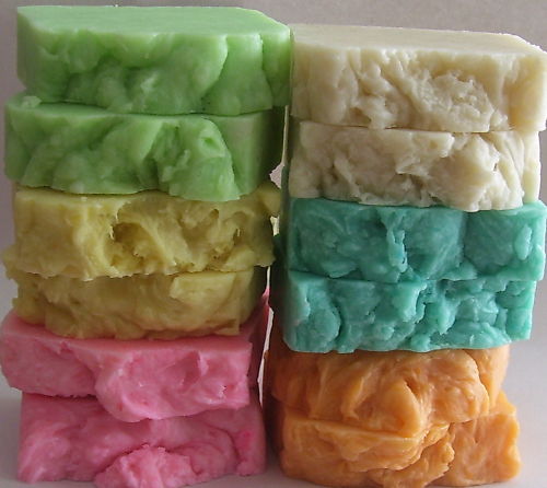 HANDMADE SHEA BUTTER ARGAN OIL Soap Bars 16 LG. HAWAIIAN LINEN BAMBOO Cilantro