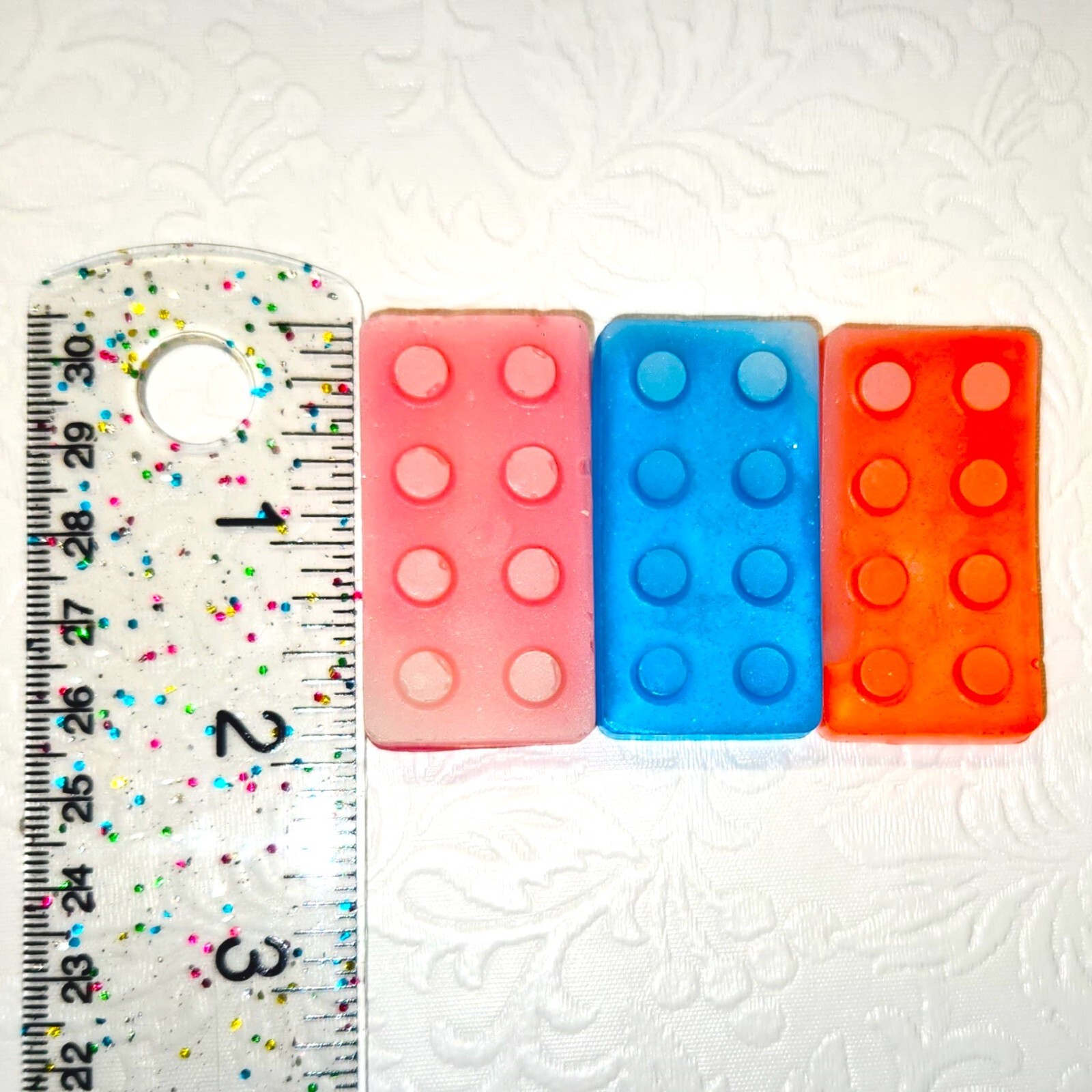 SOAP Bar Building Blocks Brick LEGO set of 3 Multiple Colors Kids Handmade Gift