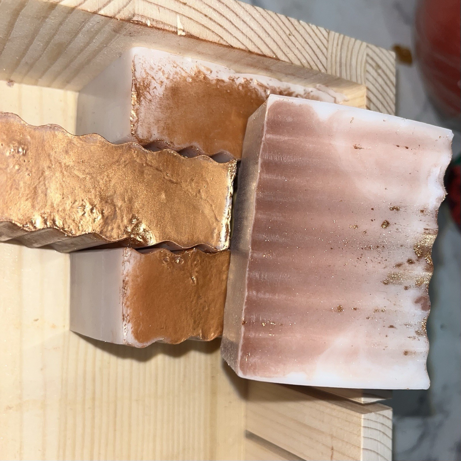 Homemade Caramel macchiato Body Bar Soap Brown White for Body and Hands