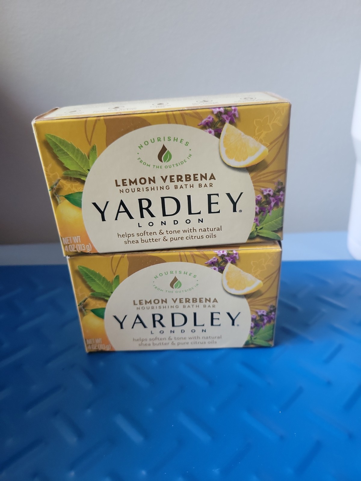 2 Pack Yardley Lemon Verbena With Shea Butter Bar Soap 4 Ounce Each