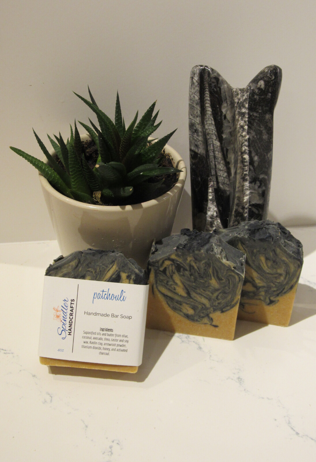 PATCHOULI – Moisturizing Handmade-Homemade Charcoal Clay Bar Soap, wt. 4oz