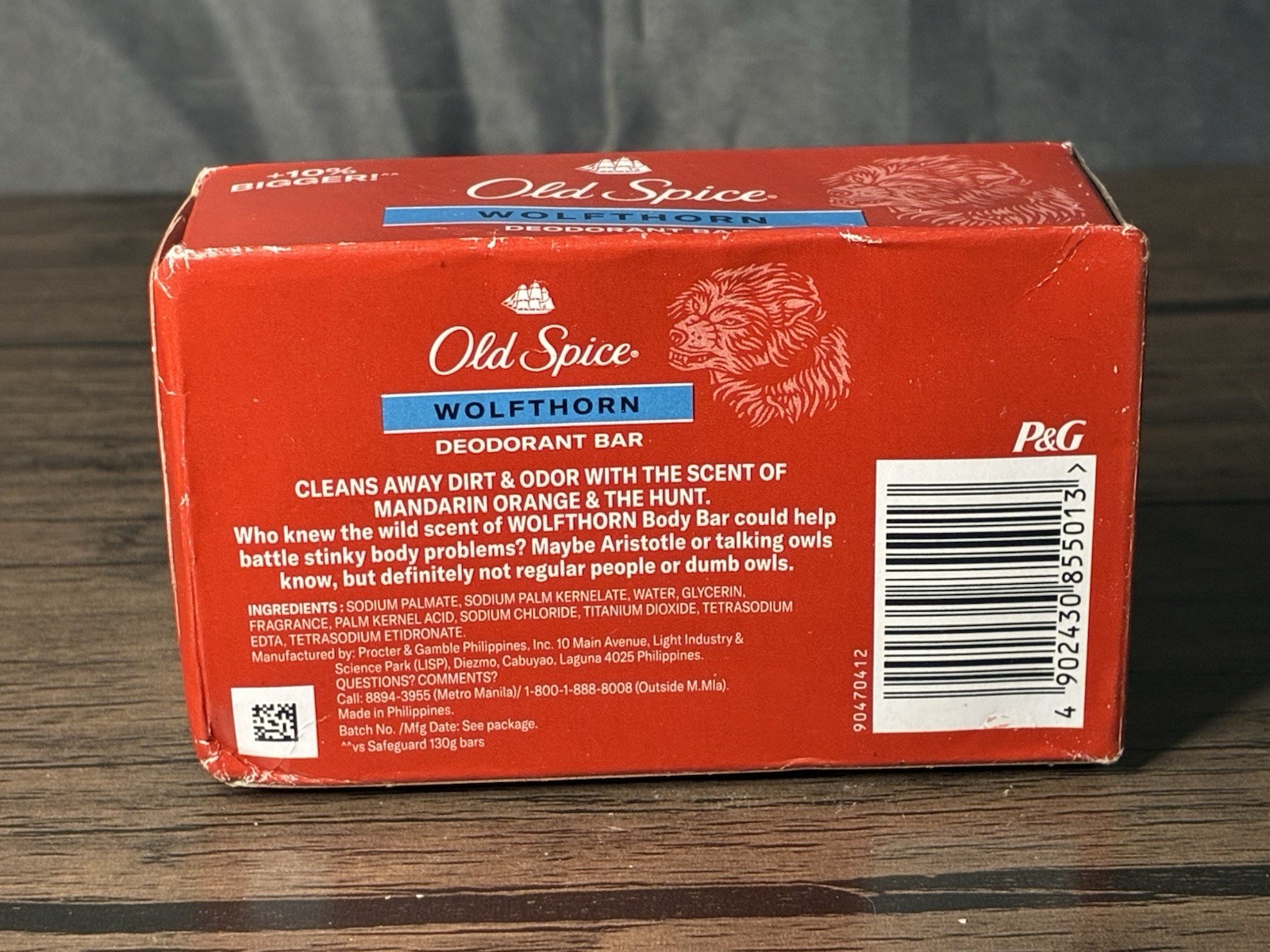 Old Spice Wolfthorn Bar Soap Deodorant Bar 5.1 oz Long Lasting Scent