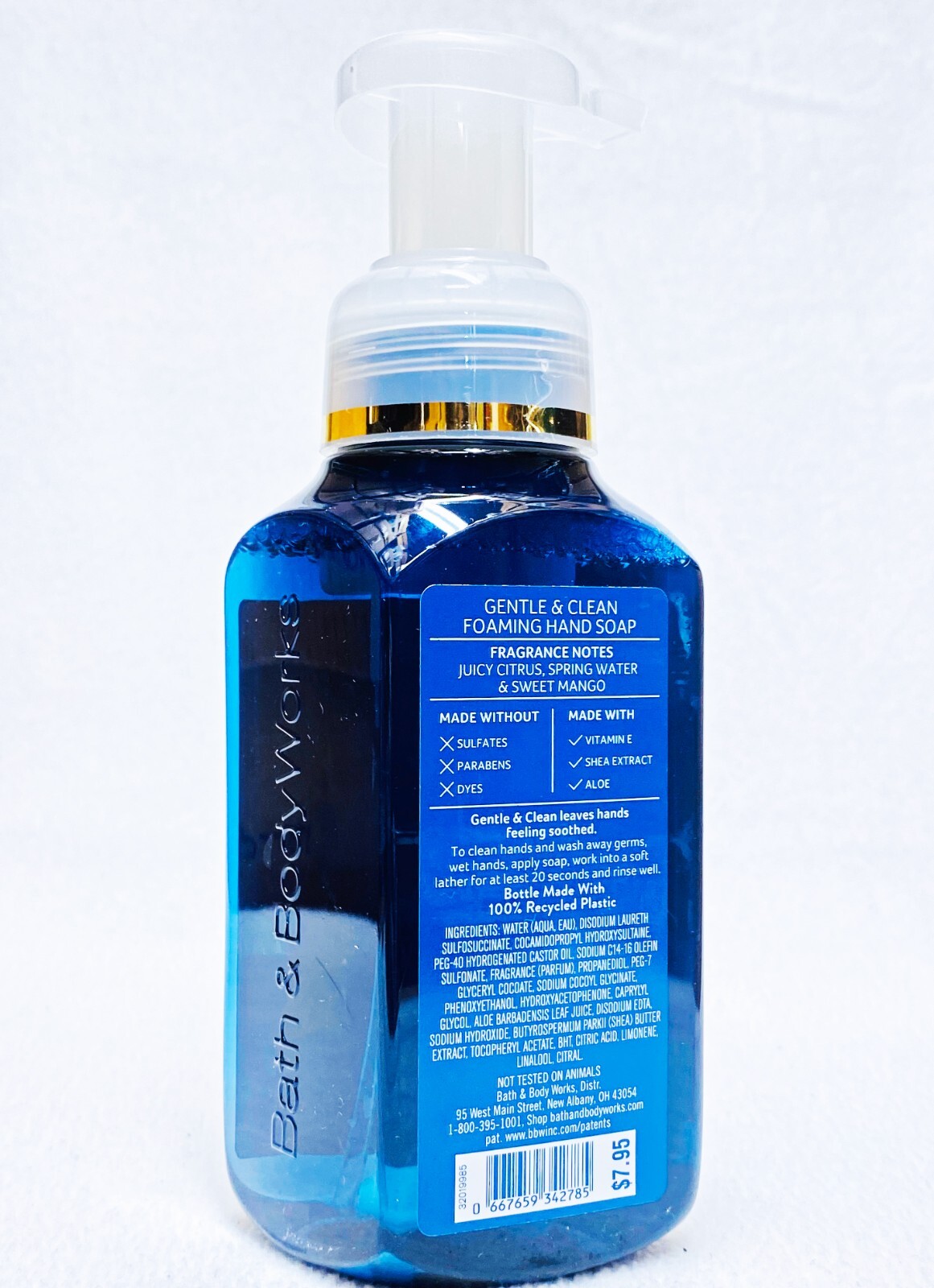 2 Bath & Body Works MIDNIGHT BLUE CITRUS Gentle Foaming Hand Soap 8.75 oz
