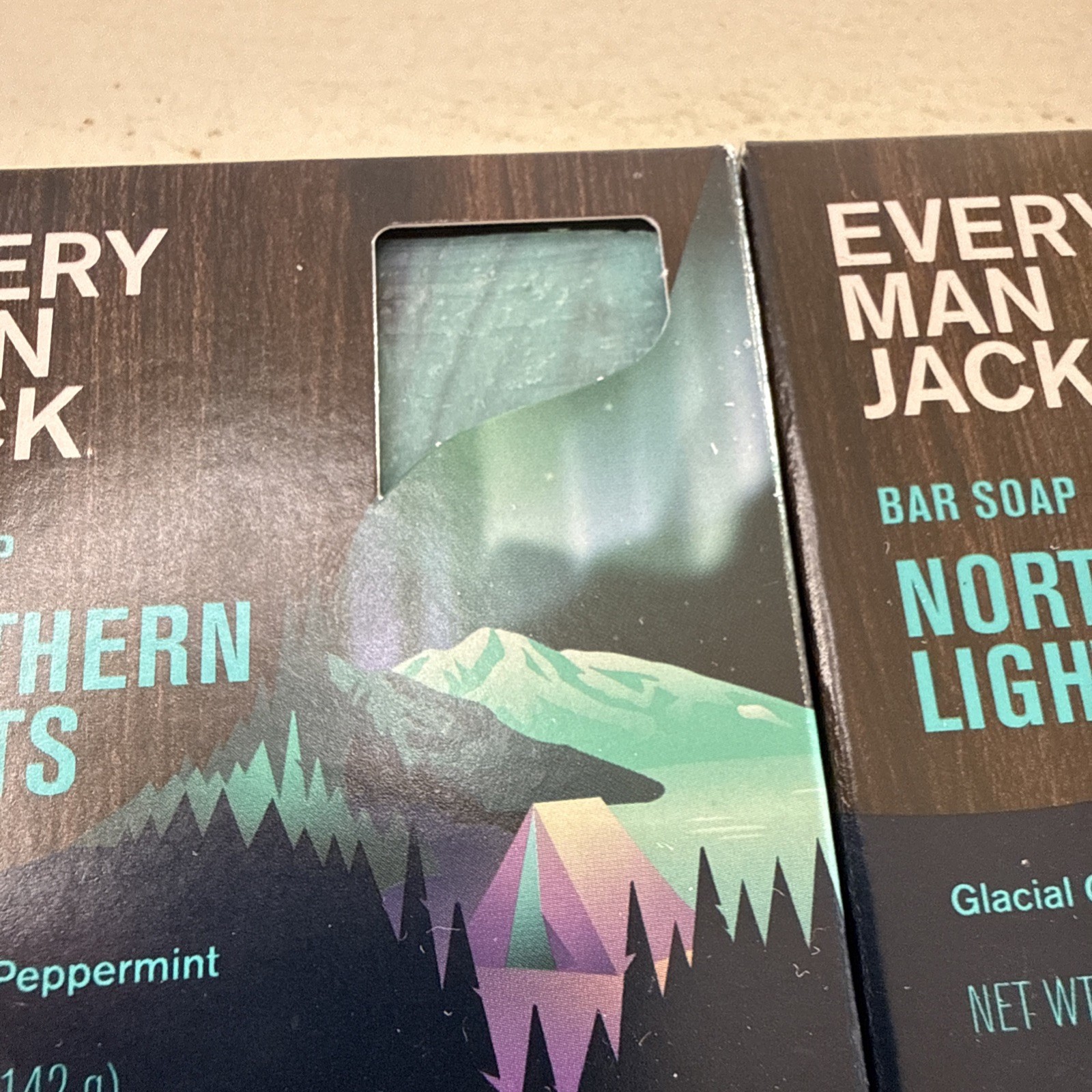 2x Every Man Jack NORTHERN LIGHTS Bar Soap Glacial Clay Peppermint Masculine Lot