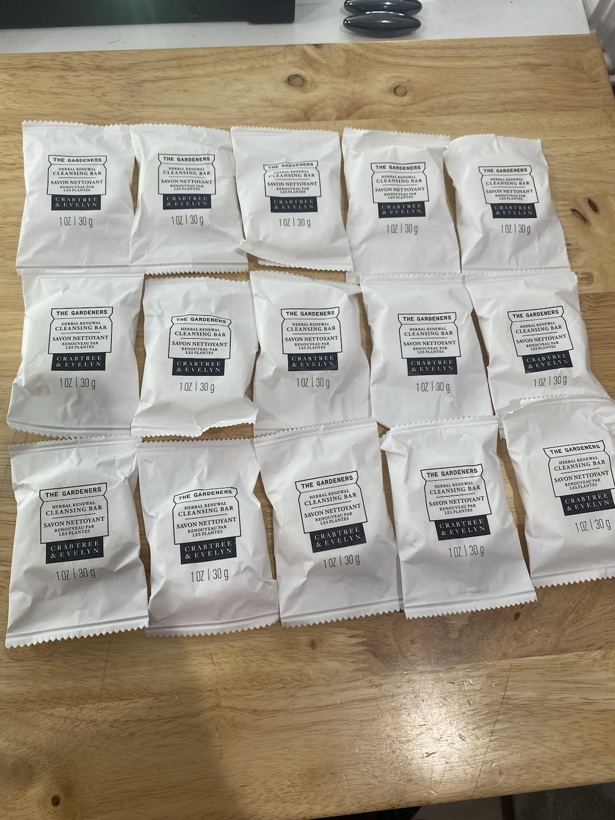 15 Pcs The Gardeners CLEANSING BAR Soap Crabtree & Evelyn Herbal Renewal 1oz