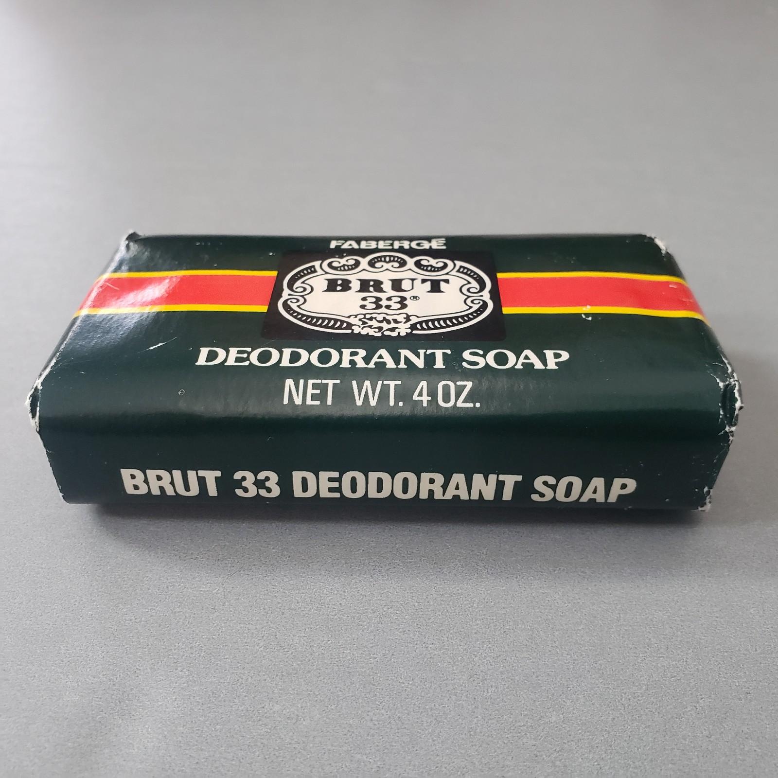Vintage Faberge Brut 33 Deodorant Soap 4 oz Made in England NOS New in Package