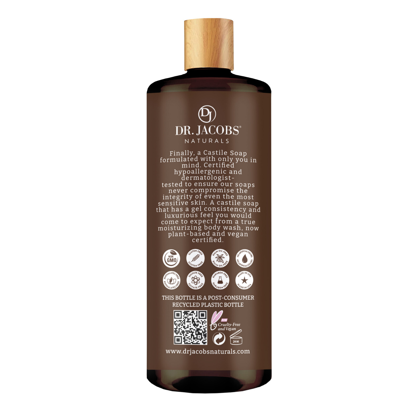 Dr Jacobs Naturals 32oz Shea Butter Castile Body Wash Soap Plant-Based