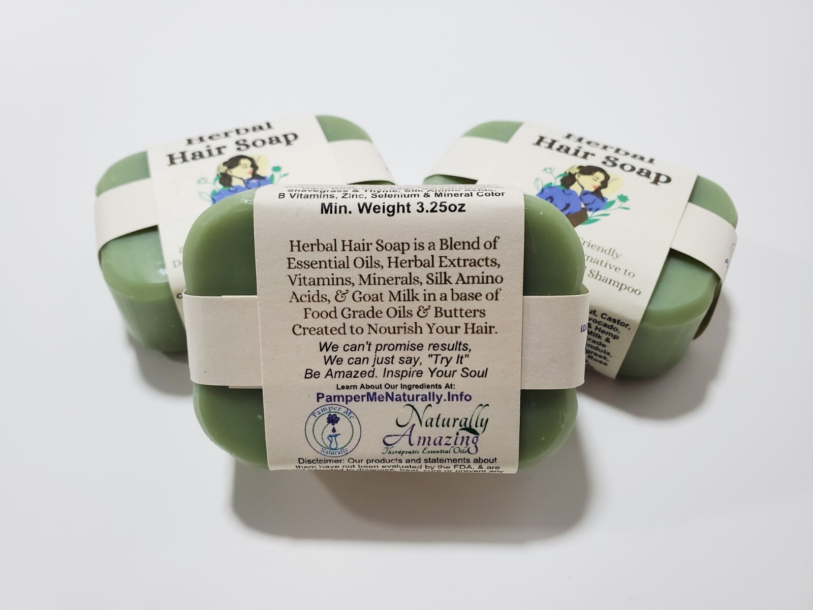 Herbal Hair Shampoo Bar Soap – Truly Natural – EcoFriendly READ our Ingredients