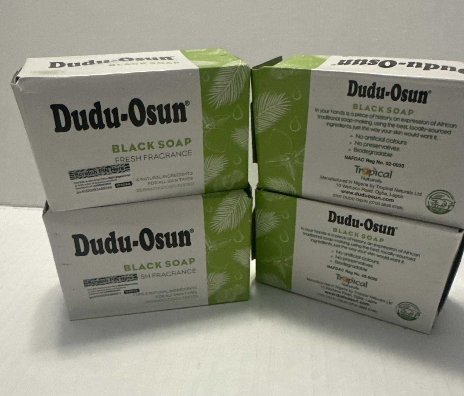 4x NEW IMPROVE DUDU OSUN AFRICAN BLACK Tropical & Natural SOAP