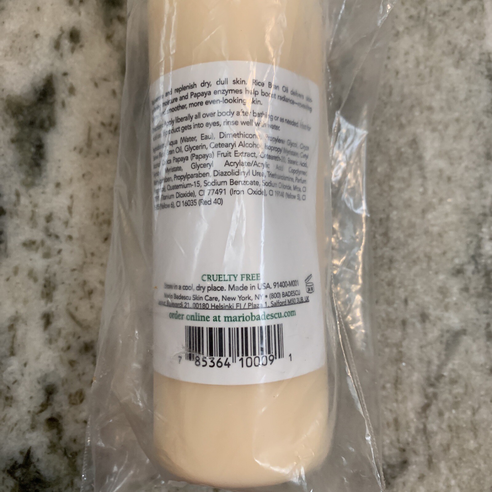 Mario Badescu Papaya Body Lotion 6Oz 177ml Brightening Rejuvenate Rice Bran Oil