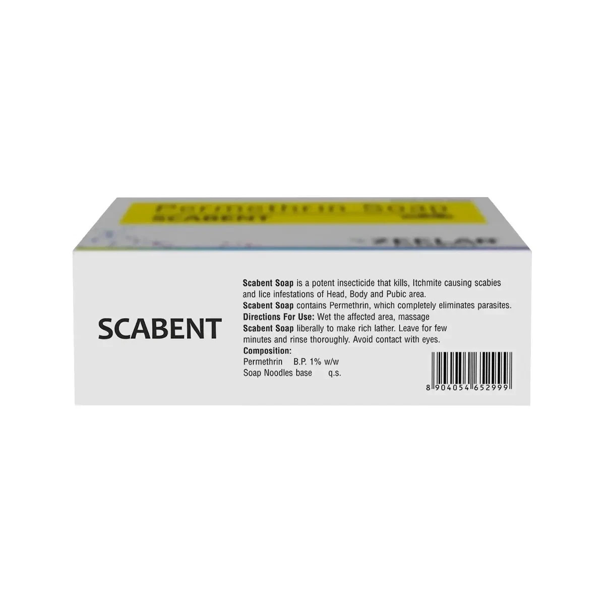 New Scabent Soap Permethrin is an antiparasitic medication PACK OF 5 Soaps 75GM