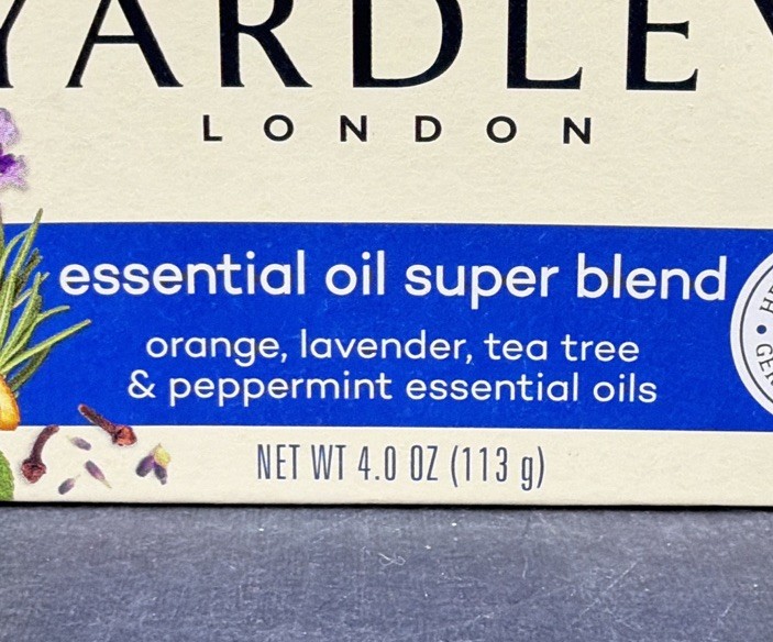 Yardley London Essential Oil Super Blend Soap 4 Oz Lot of 6 New Sealed