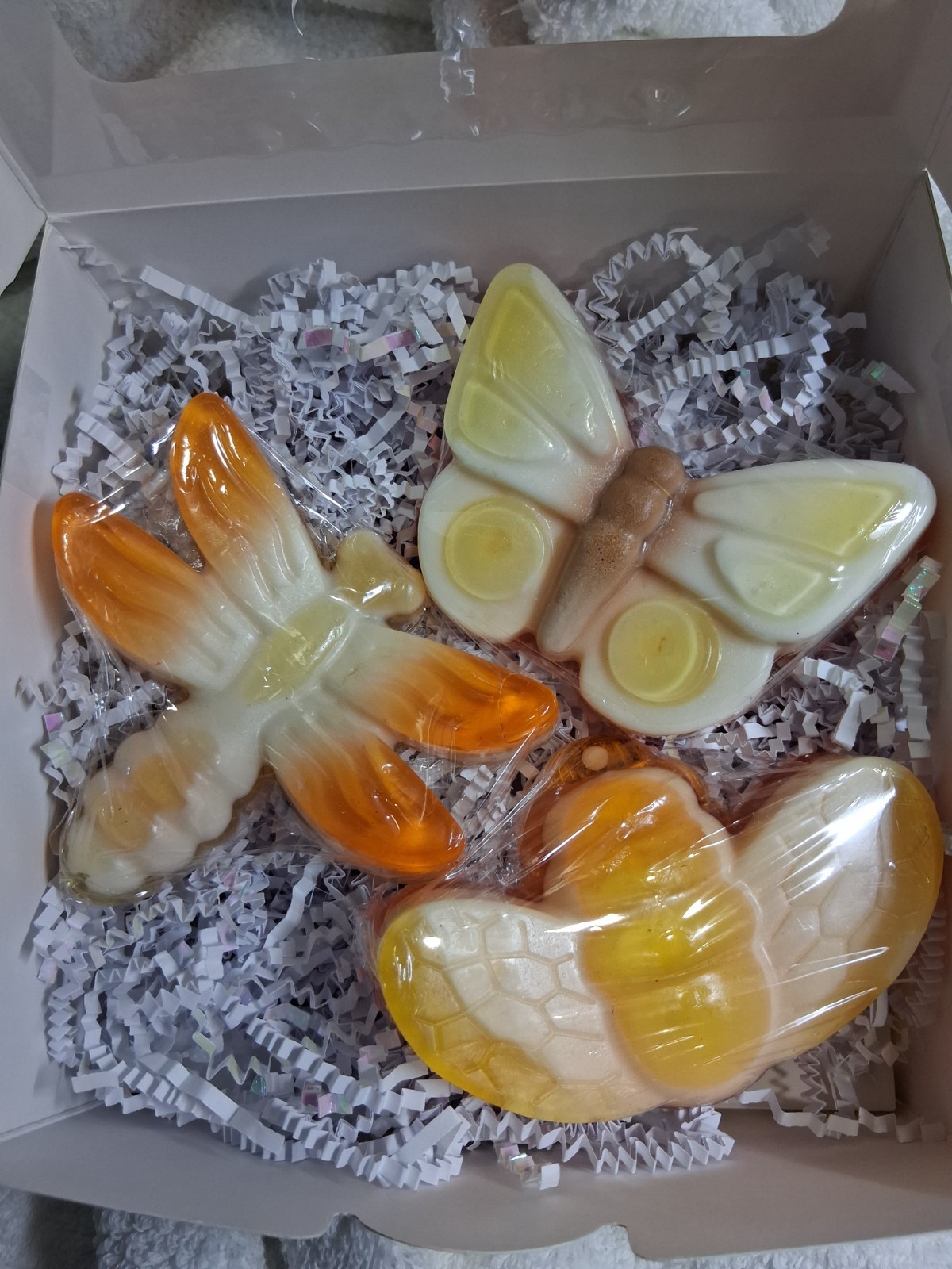 Handcrafted Butterfly, Bee, and Dragonfly Soaps – Frosted Effect